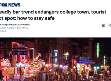 Fox News Nashville Deadly bar trend endangers college town, tourist hot spot: how to stay safe