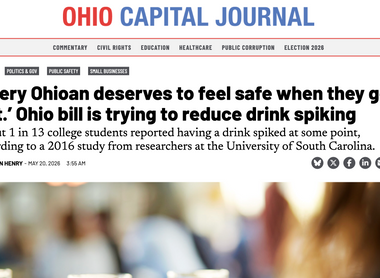 ‘Every Ohioan deserves to feel safe when they go out.’ Ohio bill is trying to reduce drink spiking
