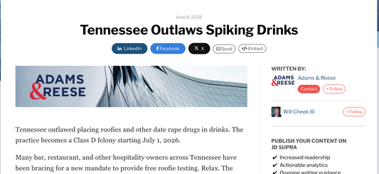 Tennessee Outlaws Spiking Drinks