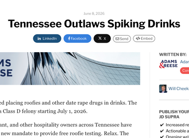 Tennessee Outlaws Spiking Drinks